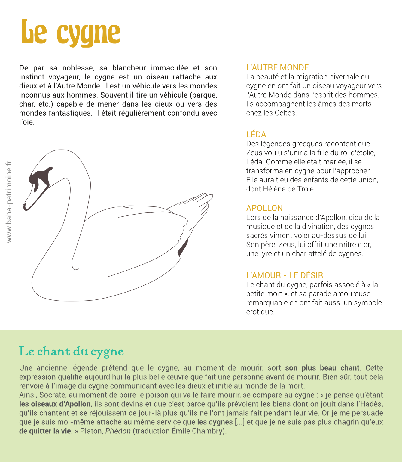 Le symbole du cygne dans lart - Le b.a.-ba du patrimoine